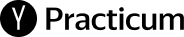 The Practicum by Yandex logo, with a capital Y in white on a black background, and the name Practicum in black on a white background